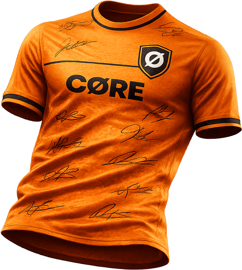 Camisa autografada do clube